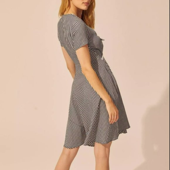 🌺SOLD🌺 NWT Solid & Striped | Black & White Gingham Cutout Dress XS - Picture 3 of 11